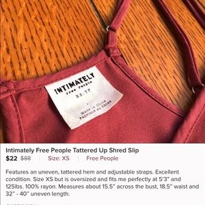 Free People Dresses - Intimately Free People Slip Dress Free People Dresses - Intimately Free People Slip Dress